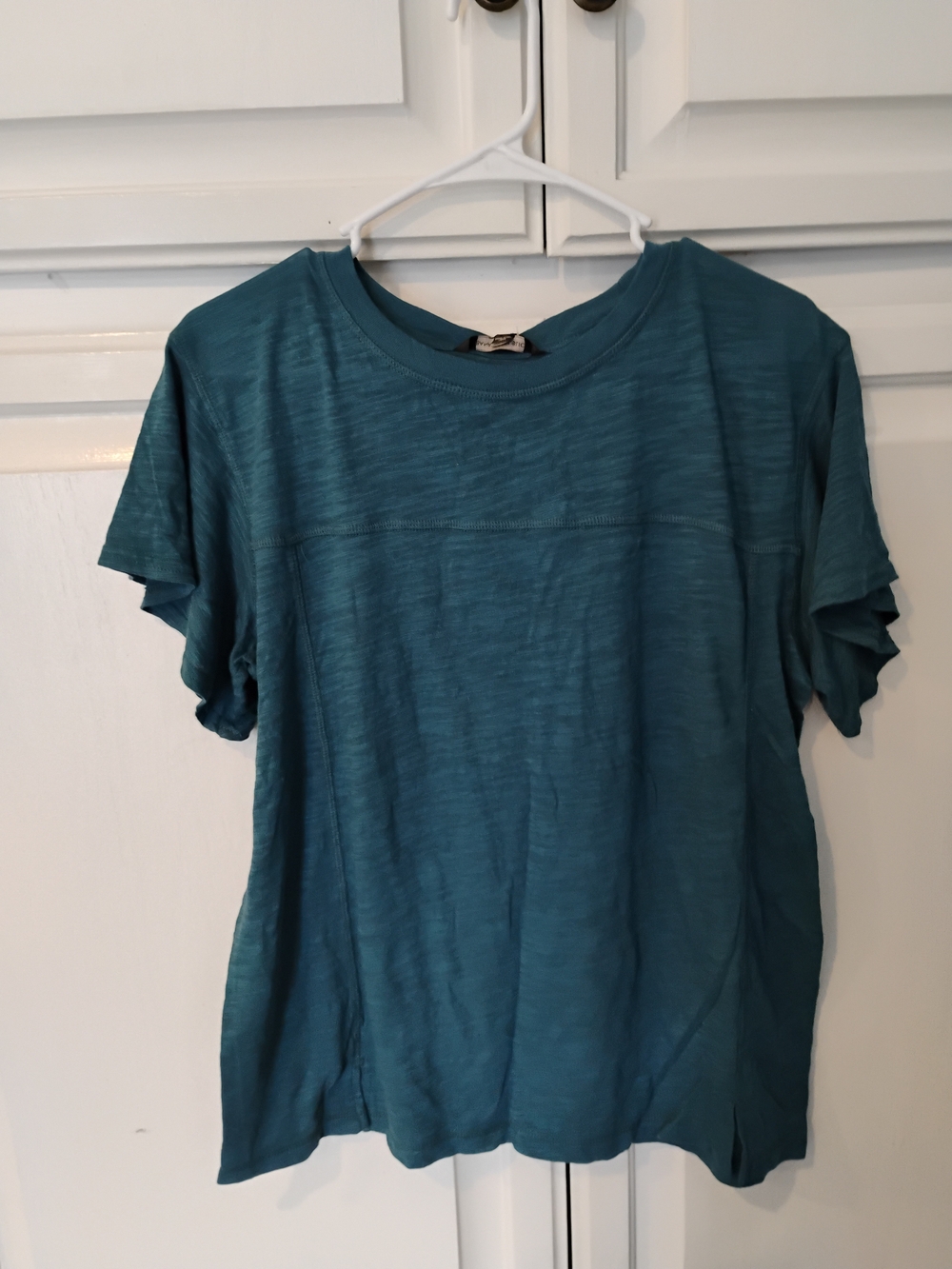 Banana Republic Teal Short-Sleeve Crewneck T-Shirt